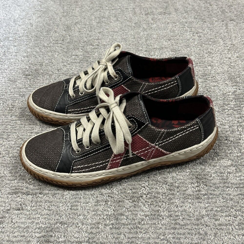 PF Flyers Sneakers Mens 10 Brown Red Canvas Shoes Skater Streetwear Womens 11.5